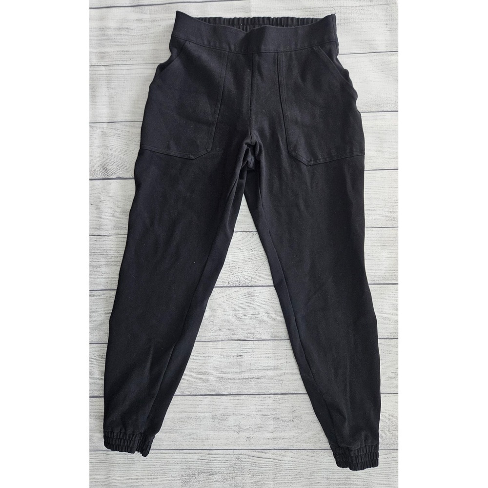 Spanx Pants Womens Size Small Black Jogger High Rise Stretch Pockets Athleisure